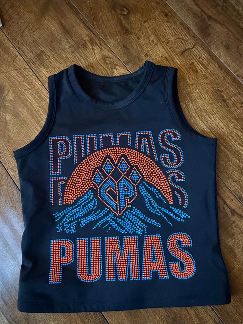 Puma Black  Tank with Orange & Blue Stud Logo